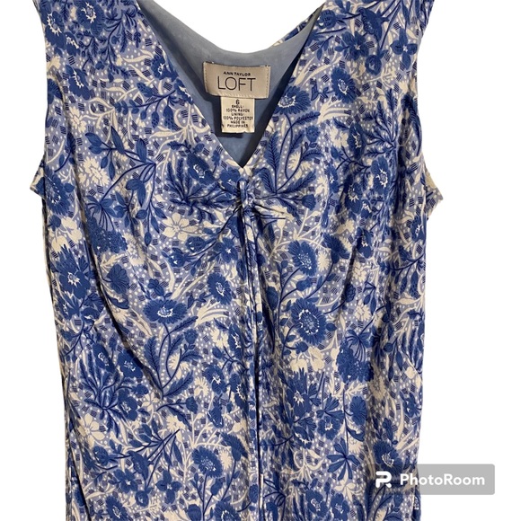 Anne Taylor Loft Sleeveless Floral Midi Dress, 6, Lined, Like New, Wrinkle free - Picture 3 of 11
